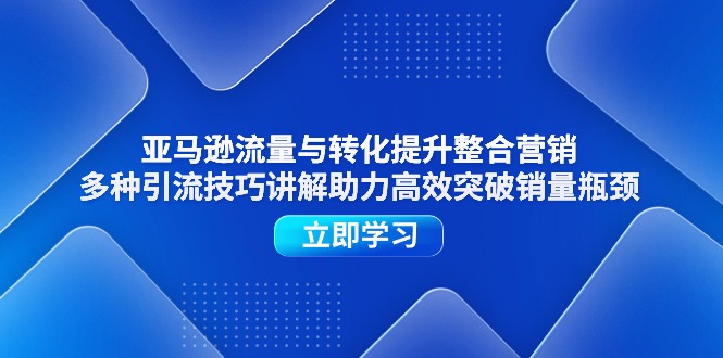 亚马逊平台流量和转换提高品牌营销，多种多样引流技术解读助推高效率提升销售量短板-网创资源