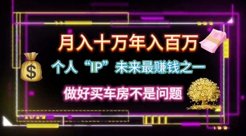 本人“ip”月入10w，年收入100w-网创资源