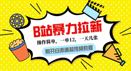 B站暴力拉新：一单12，一天几张，0门槛拉新(附渠道和教程)-网创资源