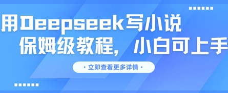 用Deepseek写小说，保姆级教程，小白可实操-网创资源
