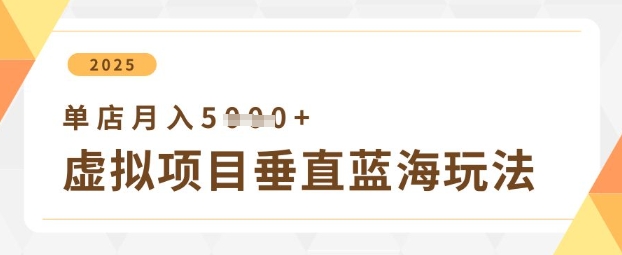 虚拟产品垂直变现方案，单账号月入5000+实操指南-网创资源