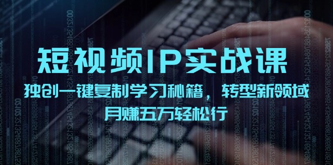 短视频IP实战课，独创一键复制学习秘籍，转战新领域，月赚五万轻松行-网创资源