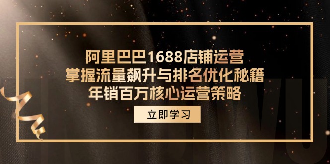 阿里巴巴1688店铺运营，掌握流量飙升与排名优化秘籍 年销百万核心运营策略-网创资源