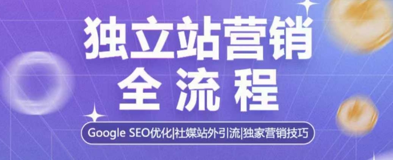 独立站营销全流程，Google SEO优化，社媒站外引流，独家营销技巧-网创资源