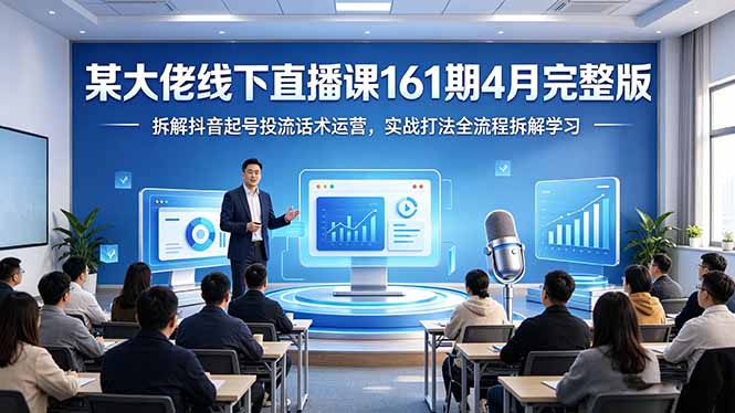 某大佬线下直播课161期4月完整版，拆解抖音起号投流话术运营，实战打法全流程拆解学习-网创资源