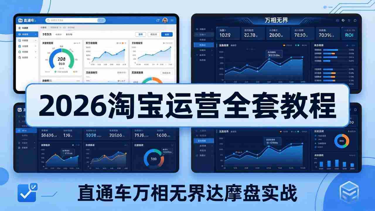 （18308期）2026淘宝运营全套教程(更新5月3日)，直通车万相无界达摩盘实战，从基础到进阶提升流量转化-网创资源