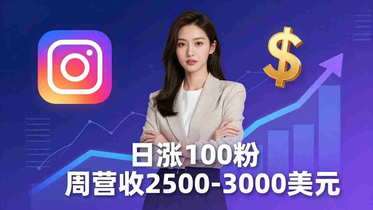 （18299期）想做数字产品？Sheri亲授：日涨100粉、每周2500至3000美元的营收，Instagram躺着赚-网创资源