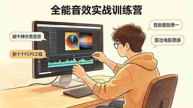 （18287期）全能音效实战训练营：数千种分类音效+数十个FCPX工程，告别音效单一，剪出电影质感-网创资源