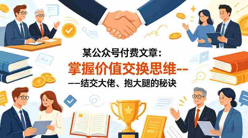 某公众号付费文章：掌握价值交换思维—-结交大佬、抱大腿的秘诀-网创资源