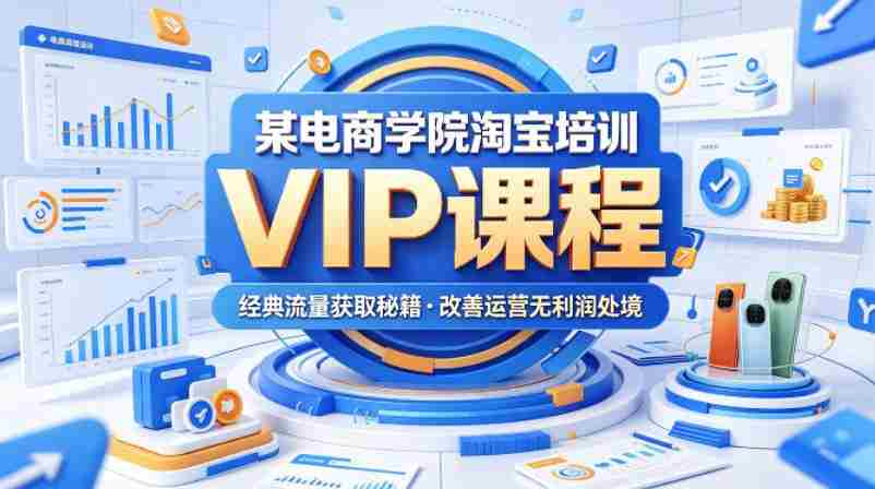 某电商学院淘宝培训VIP课程，各种经典有用的流量获取秘籍，改善运营产品没利润的处境（2026年5月）-网创资源