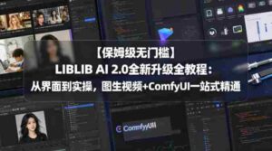【保姆级无门槛】LIBLIB AI 2.0全新升级全教程：从界面到实操，图生视频+ComfyUI一站式精通-网创资源