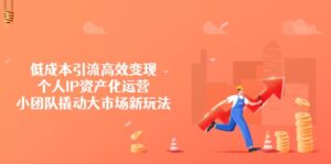 （14555期）降低成本引流方法高效率转现，本人IP财产化运营，小团体撬起市场新模式-中创网_专注互联网创业,项目资源整合-网创资源