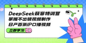 （14544期）DeepSeek拓客夏令营：把握不出境视频后期制作，日产百条IP口播视频-中创网_专注互联网创业,项目资源整合-网创资源