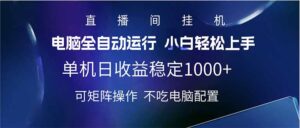 （14490期）2025直播房间全新游戏玩法单机版日入1000  全自动控制 可引流矩阵实际操作-网创资源