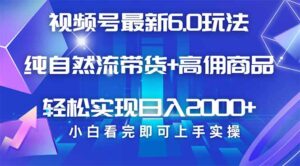 （14454期）视频号带货全新6.0游戏玩法，著作制作简单，当日养号，拷贝，轻轻松松引流矩阵…-网创资源