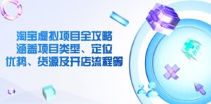 （14382期）淘宝虚拟新项目攻略大全：包含项目类别、精准定位、优点、一手货源及开店的流程等-网创资源