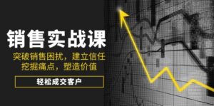 （14297期）市场销售实战演练课，提升市场销售困惑，拉近关系，发掘困扰，塑造价值，轻轻松松成交客户-网创资源