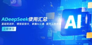 （14216期）DeepSeek应用归纳，基本到升阶，引导词方法，把握AI专用工具  提高工作效率-网创资源