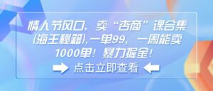 （14158期）七夕节出风口，卖“杏商”课合辑(海神秘笈),一单99，一周可以卖1000单！暴…-网创资源