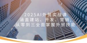 （14135期）2025AI出口外贸实战演练课：包含建网站、开发设计、营销推广, 从零到三全面了解出口外贸专业技能-网创资源
