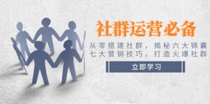 （14102期）社群营销必不可少！从零构建社群营销，揭密六大锦囊妙计、七大营销方法，打造出受欢迎社群营销-网创资源