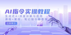 （14097期）AI命令实际操作实例教程，生成式AI深层解读及应用，课程内容 实例，手记命令随便享-网创资源