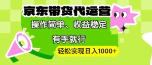 （13957期）【京东带货代运营】操作简单、收益稳定、有手就行！轻松实现日入1000+-网创资源