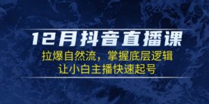（13807期）12月抖音直播课：拉爆自然流，掌握底层逻辑，让小白主播快速起号-网创资源