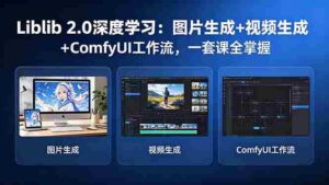 （18349期）Liblib 2.0深度学习：图片生成+视频生成+ComfyUI工作流，一套课全掌握-网创资源