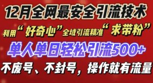 12 月份全网最安全引流创业粉技术来袭，不封号不废号，有操作就有流量【揭秘】-网创资源
