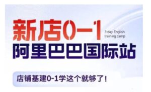 阿里巴巴国际站新店0-1，店铺基建0-1学这个就够了-网创资源