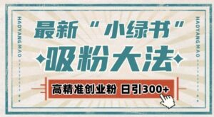 最新自动化“吸粉术”，小绿书激活私域流量，每日轻松吸引300+高质精准粉!-网创资源