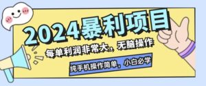 2024暴利项目，闲鱼无货源，每单利润非常大，无脑操作，小白必学-网创资源