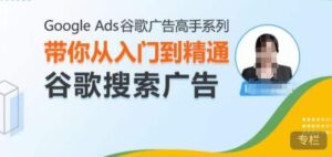 Google Ads谷歌广告高手 – 搜索广告，带你从入门到精通谷歌搜索广告-网创资源