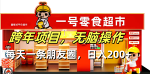 （13728期）跨年项目无脑操作每天一天朋友圈日入200+-网创资源
