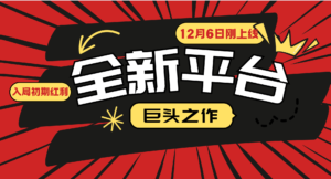 （13696期）又一个全新平台巨头之作，12月6日刚上线，小白入局初期红利的关键，想…-网创资源