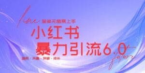 最新小红书暴力引流私域玩法，日引200+兼职粉，简单无脑操作-网创资源