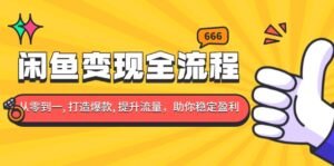 （13677期）闲鱼变现全流程：你从零到一, 打造爆款, 提升流量，助你稳定盈利-网创资源