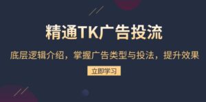 （13641期）精通TK广告投流：底层逻辑介绍，掌握广告类型与投法，提升效果-网创资源