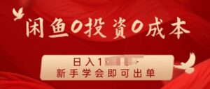 闲鱼最强iPad玩法，一单利润100+，新手轻松上手-网创资源