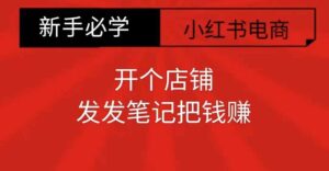 小红书零食共创【新手易上手】开个店铺，发发笔记把钱赚-网创资源