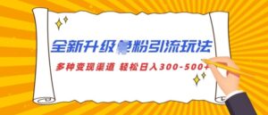 全新升级S粉引流玩法 多种变现渠道 轻松日入多张-网创资源