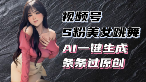 （13531期）揭秘视频号S粉美女跳舞赛道，一键生成原创视频，收益翻倍！-网创资源
