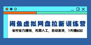 （13524期）闲鱼虚拟网盘拉新训练营：省时省力赚钱，无需人工，自动发货，7天赚800-网创资源