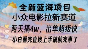 （13521期）全新蓝海项目 电影拉新两天实操搞了3w，超好出单 每天2小时轻轻松松手上-网创资源