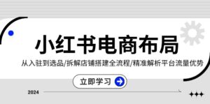 （13513期）小红书电商布局：从入驻到选品/拆解店铺搭建全流程/精准解析平台流量优势-网创资源