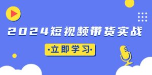 （13482期）2024短视频带货实战：底层逻辑+实操技巧，橱窗引流、直播带货-网创资源