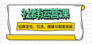 （13479期）社群运营打卡计划：解锁社群定位、引流、搭建与裂变技能-网创资源