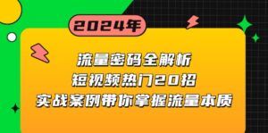 （13480期）流量密码全解析：短视频热门20招，实战案例带你掌握流量本质-网创资源