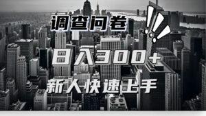 （13472期）【快速上手】调查问卷项目分享，一个问卷薅多遍，日入二三百不是难事！-网创资源